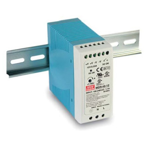 MEAN WELL MDR-40 40W Miniature DIN Rail Power Supply, 5V, 12V, 24V, or 48V Out